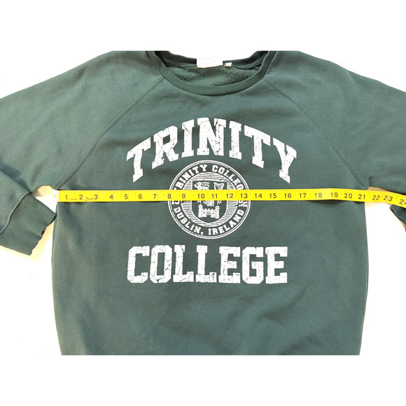 Trinity College Dublin Sweatshirt Mens Large Green Crewneck Official Ireland - Picture 5 of 7